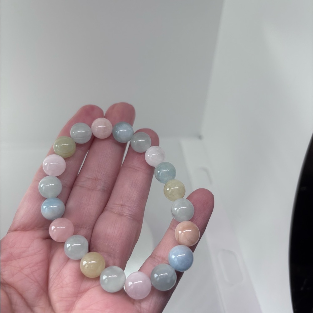 8mm Morganite stretch bracelet
